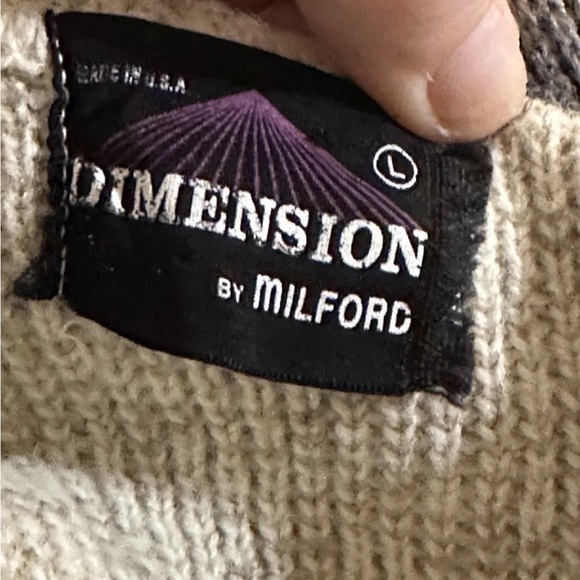 Vtg 70s Dimensions by Milford Collared Aztec Llama Long Thick Cardigan Large - Picture 12 of 13